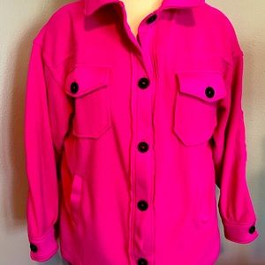 Barbie pink shacket